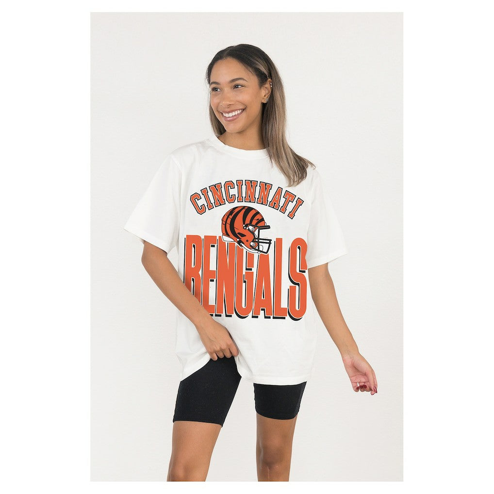Cincinnati Bengals Gameday Couture Women's Oversized Classic Fierce Focus T-Shirt | NFL On sale
