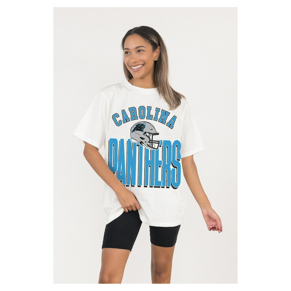 Carolina Panthers Gameday Couture Women's Oversized Classic Fierce Focus T-Shirt | NFL On sale