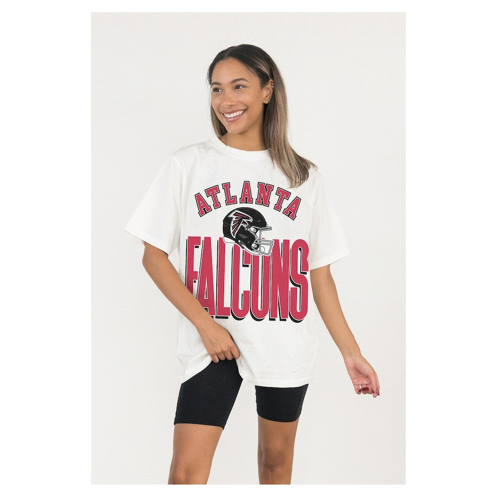 Atlanta Falcons Gameday Couture Women's Oversized Classic Fierce Focus T-Shirt | NFL New
