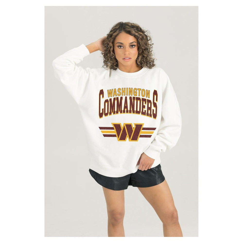 Washington Commanders Gameday Couture Women's Swift Strike Premium Oversized Fleece Pullover Sweatshirt | NFL US