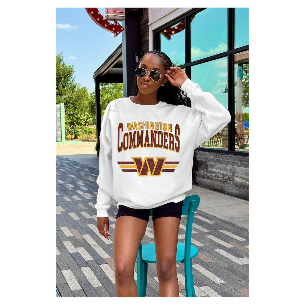 Washington Commanders Gameday Couture Women's Swift Strike Premium Oversized Fleece Pullover Sweatshirt | NFL US