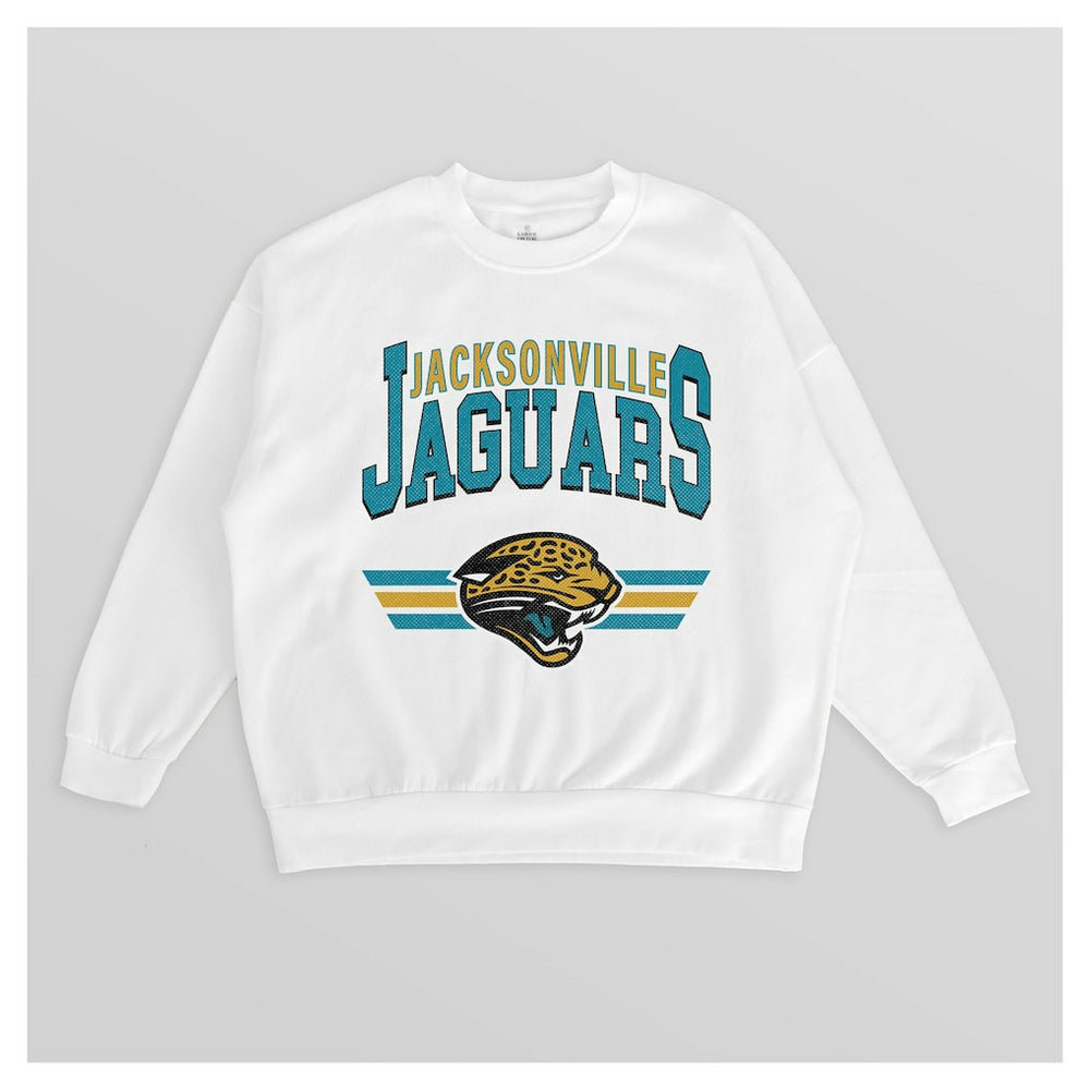 Jacksonville Jaguars Gameday Couture Women's Swift Strike Premium Oversized Fleece Pullover Sweatshirt | NFL US