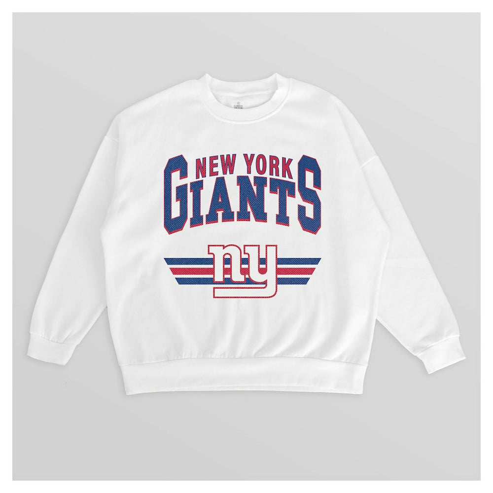 New York Giants Gameday Couture Women's Swift Strike Premium Oversized Fleece Pullover Sweatshirt | NFL Sale