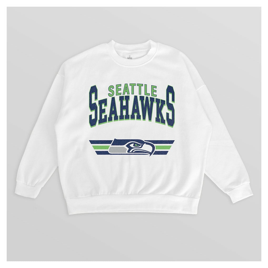 Seattle Seahawks Gameday Couture Women's Swift Strike Premium Oversized Fleece Pullover Sweatshirt | NFL New