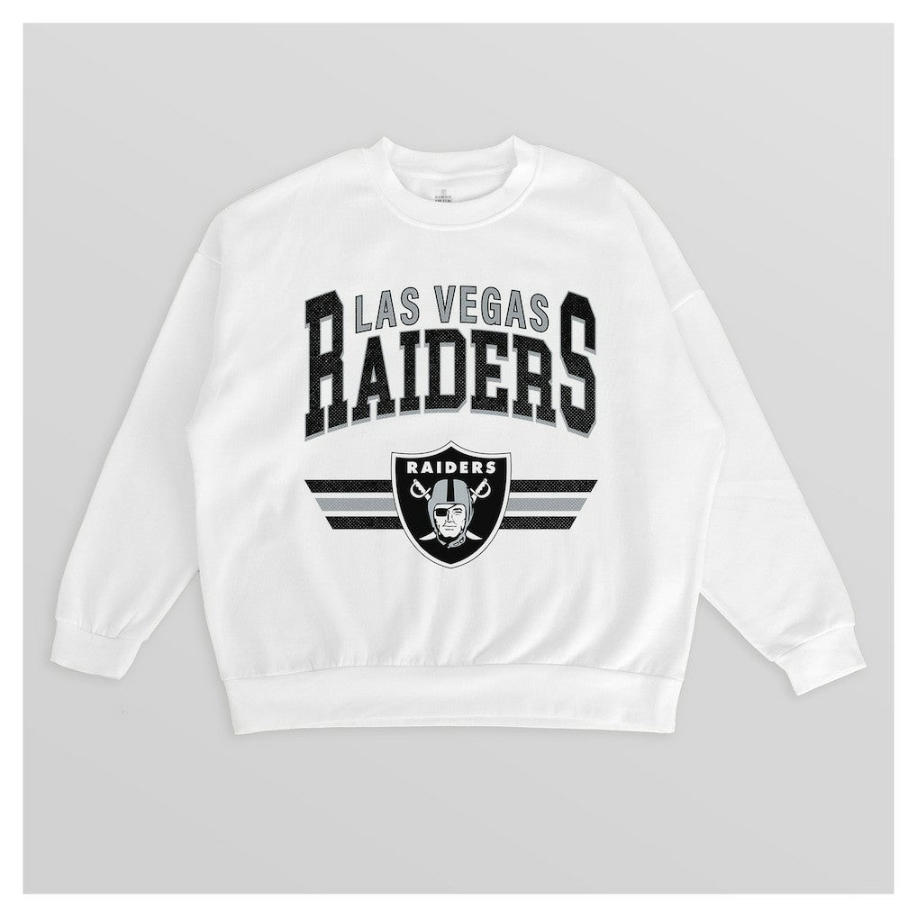 Las Vegas Raiders Gameday Couture Women's Swift Strike Premium Oversized Fleece Pullover Sweatshirt | NFL Near me