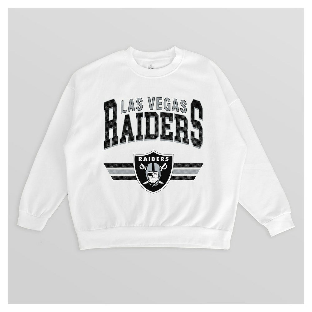 Las Vegas Raiders Gameday Couture Women's Swift Strike Premium Oversized Fleece Pullover Sweatshirt | NFL Near me