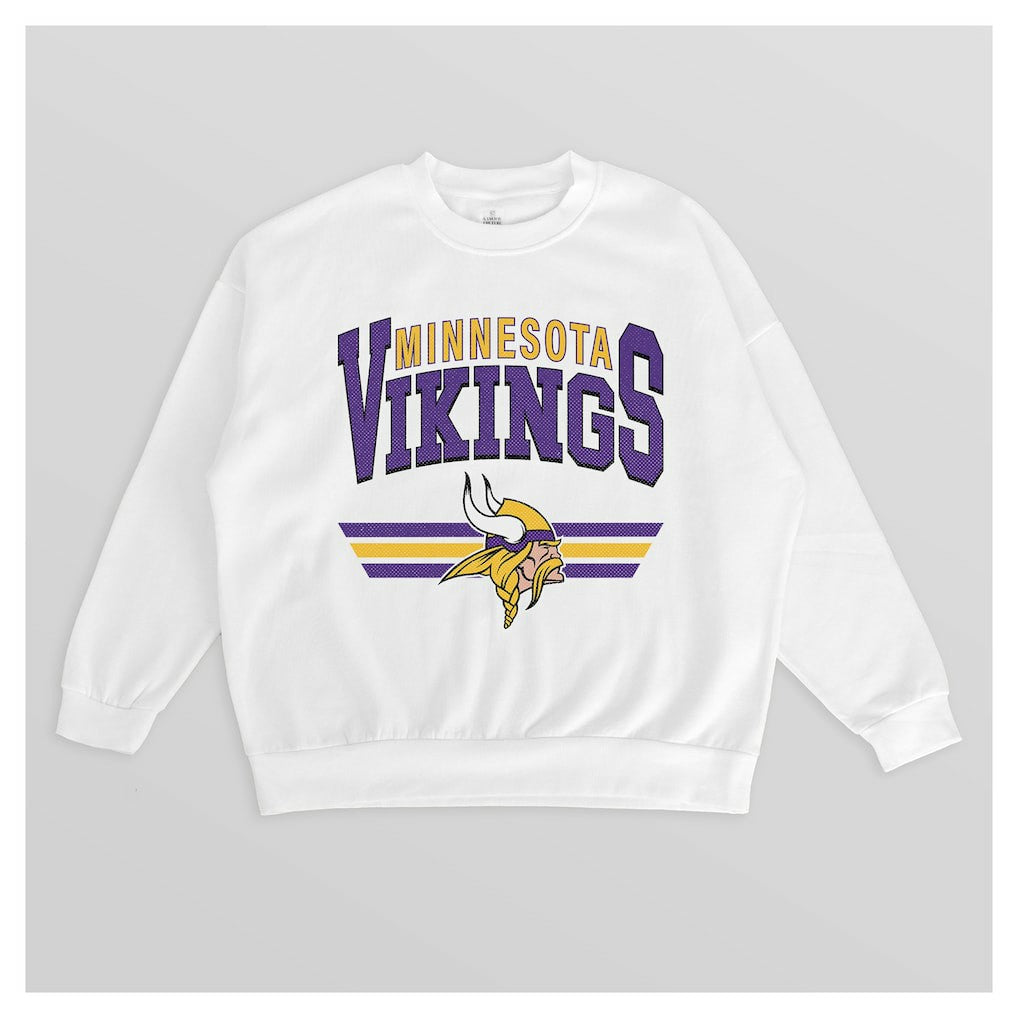 Minnesota Vikings Gameday Couture Women's Swift Strike Premium Oversized Fleece Pullover Sweatshirt | NFL Discount