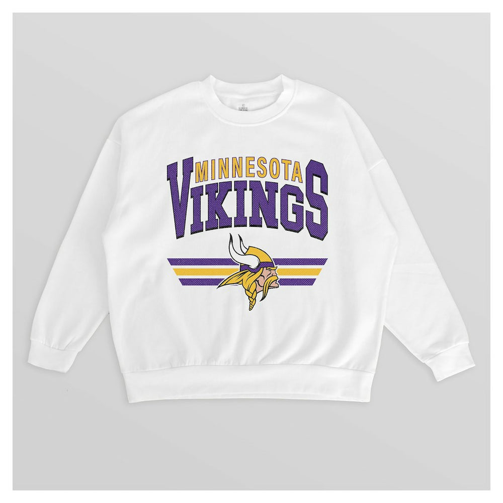 Minnesota Vikings Gameday Couture Women's Swift Strike Premium Oversized Fleece Pullover Sweatshirt | NFL Discount