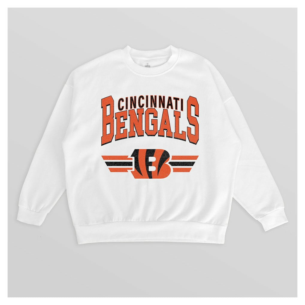Cincinnati Bengals Gameday Couture Women's Swift Strike Premium Oversized Fleece Pullover Sweatshirt | NFL Outlet