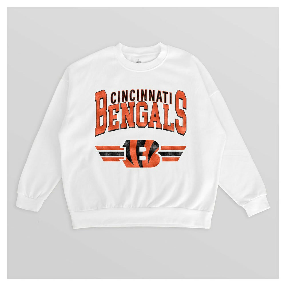 Cincinnati Bengals Gameday Couture Women's Swift Strike Premium Oversized Fleece Pullover Sweatshirt | NFL Outlet