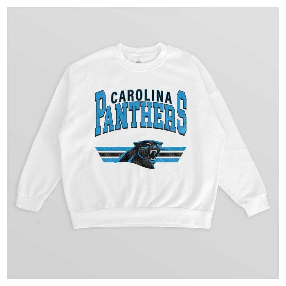 Carolina Panthers Gameday Couture Women's Swift Strike Premium Oversized Fleece Pullover Sweatshirt | NFL Outlet