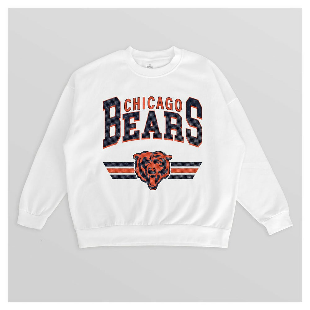 Chicago Bears Gameday Couture Women's Swift Strike Premium Oversized Fleece Pullover Sweatshirt | NFL Hot