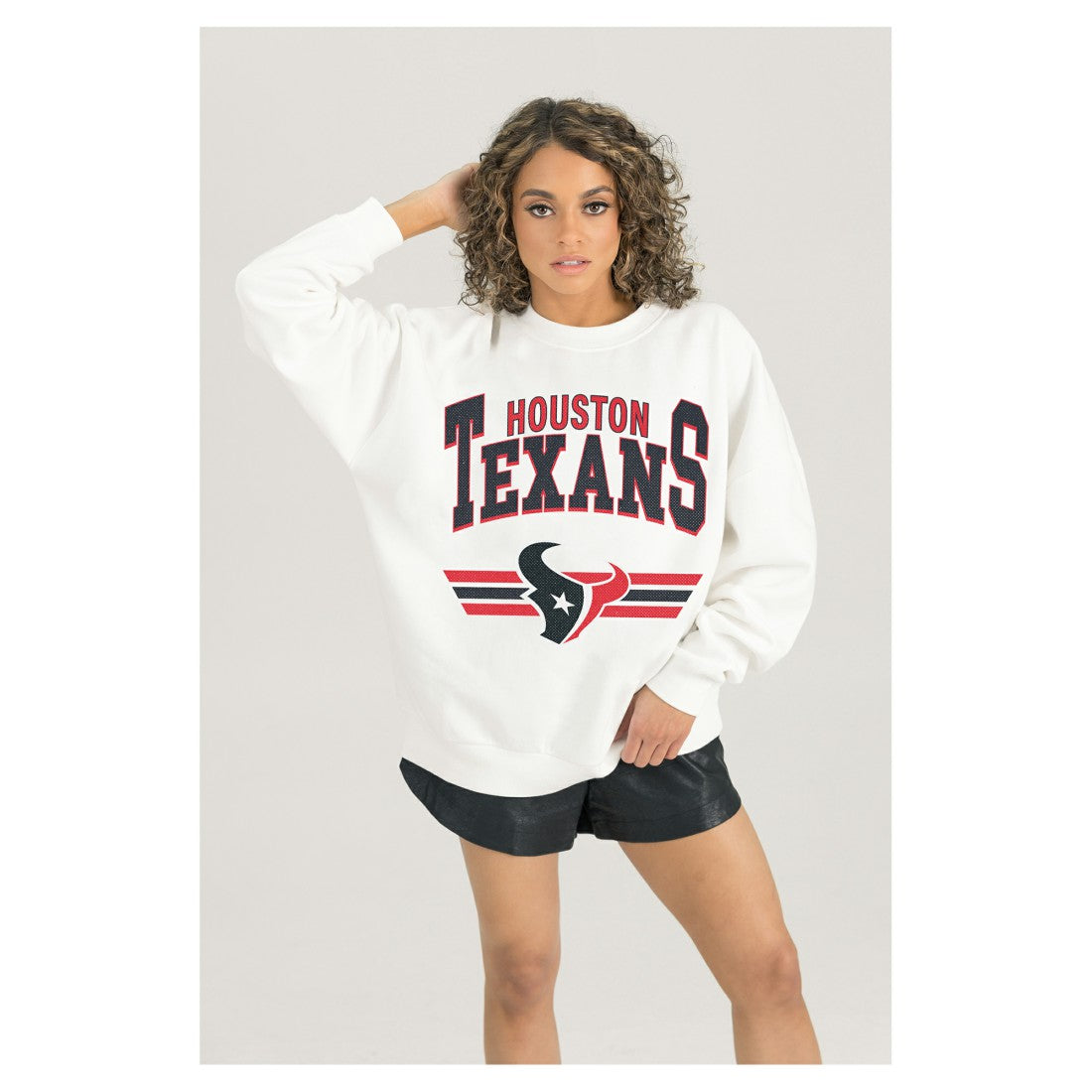Houston Texans Gameday Couture Women's Swift Strike Premium Oversized Fleece Pullover Sweatshirt | NFL Online