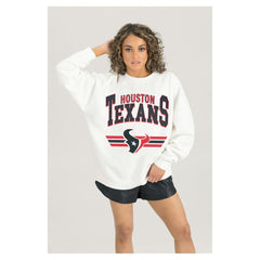 Houston Texans Gameday Couture Women's Swift Strike Premium Oversized Fleece Pullover Sweatshirt | NFL Online