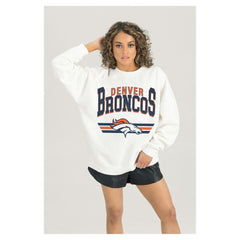 Denver Broncos Gameday Couture Women's Swift Strike Premium Oversized Fleece Pullover Sweatshirt | NFL On sale