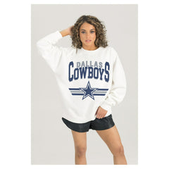 Dallas Cowboys Gameday Couture Women's Swift Strike Premium Oversized Fleece Pullover Sweatshirt | NFL Online