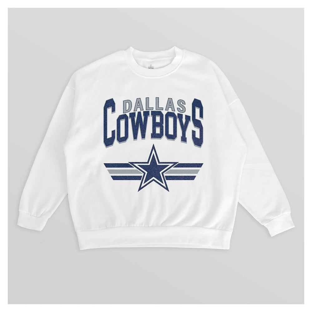 Dallas Cowboys Gameday Couture Women's Swift Strike Premium Oversized Fleece Pullover Sweatshirt | NFL Online
