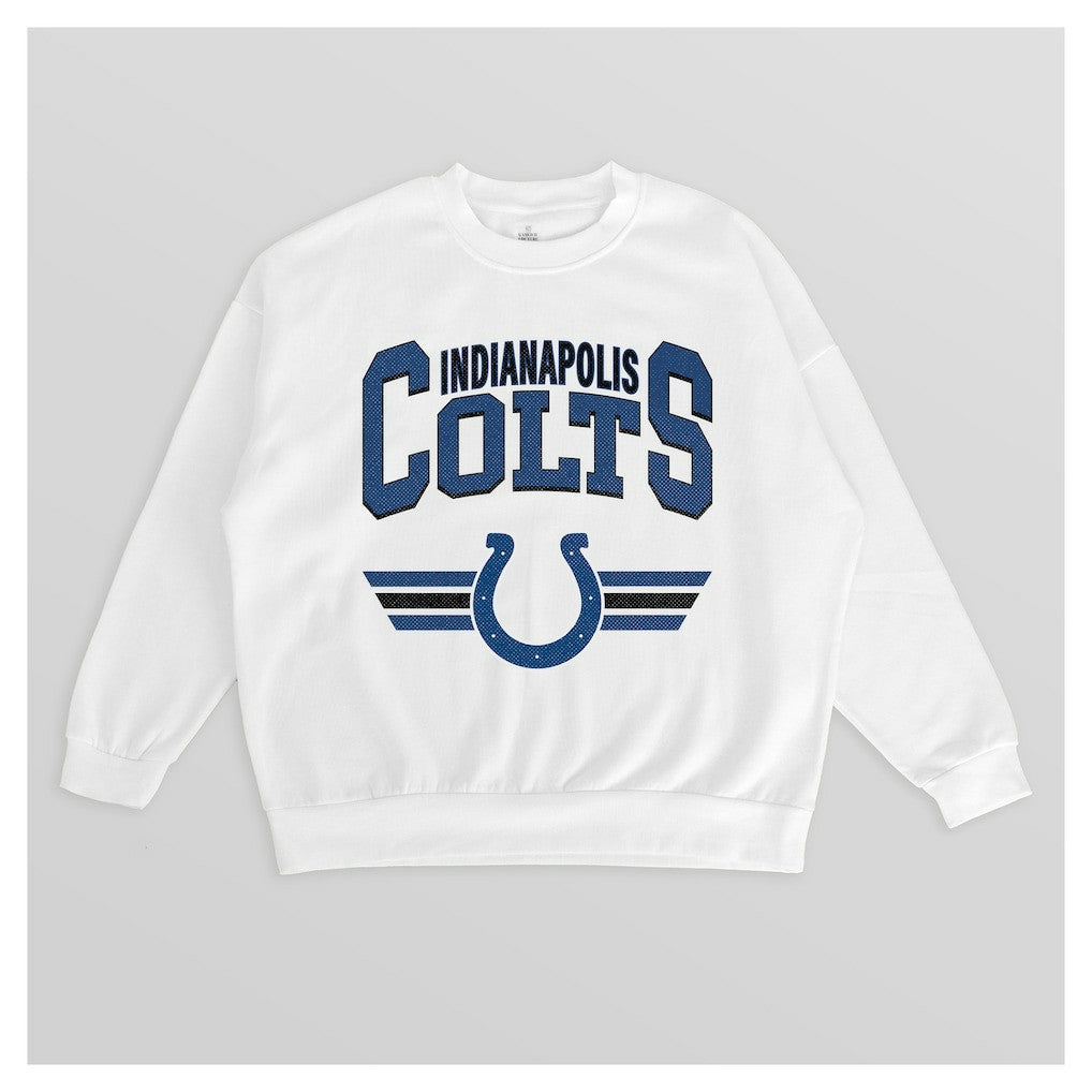 Indianapolis Colts Gameday Couture Women's Swift Strike Premium Oversized Fleece Pullover Sweatshirt | NFL Hot