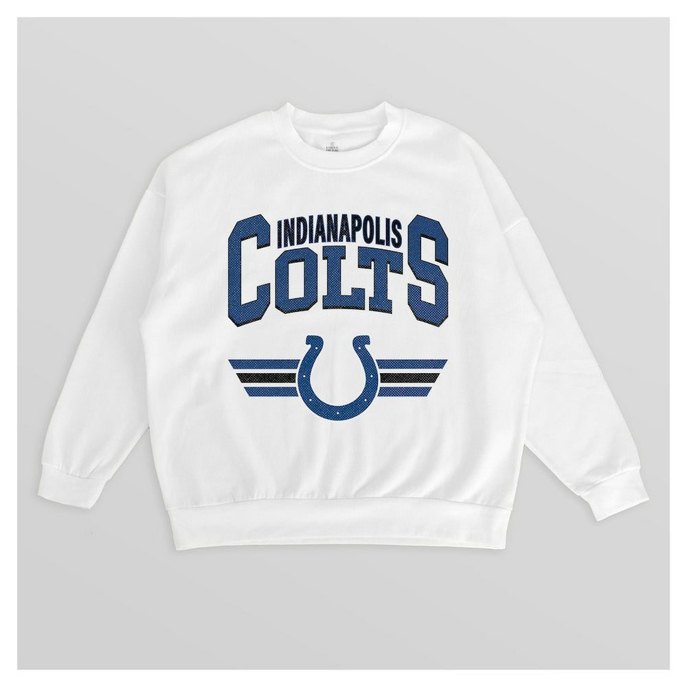 Indianapolis Colts Gameday Couture Women's Swift Strike Premium Oversized Fleece Pullover Sweatshirt | NFL Hot