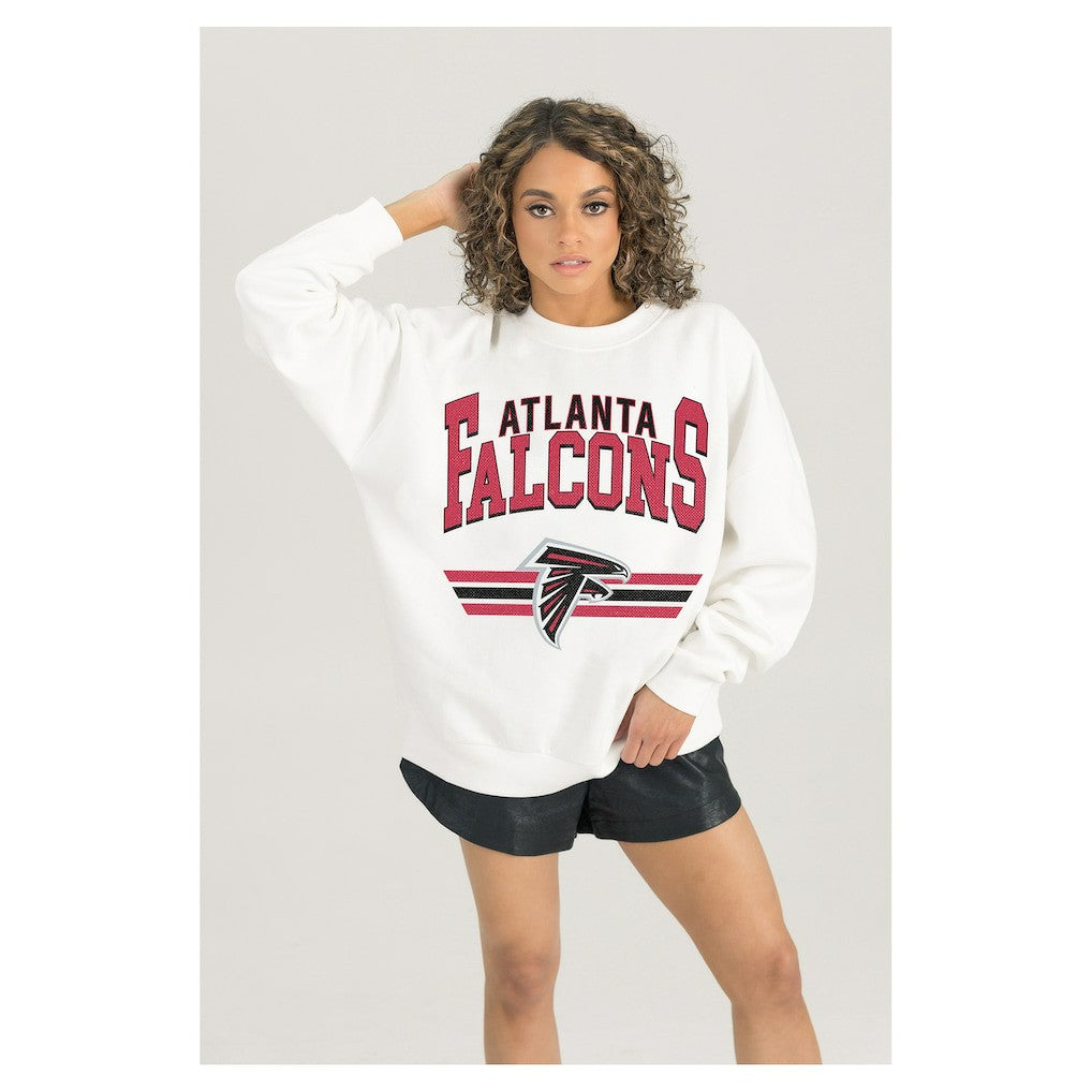 Atlanta Falcons Gameday Couture Women's Swift Strike Premium Oversized Fleece Pullover Sweatshirt | NFL On sale