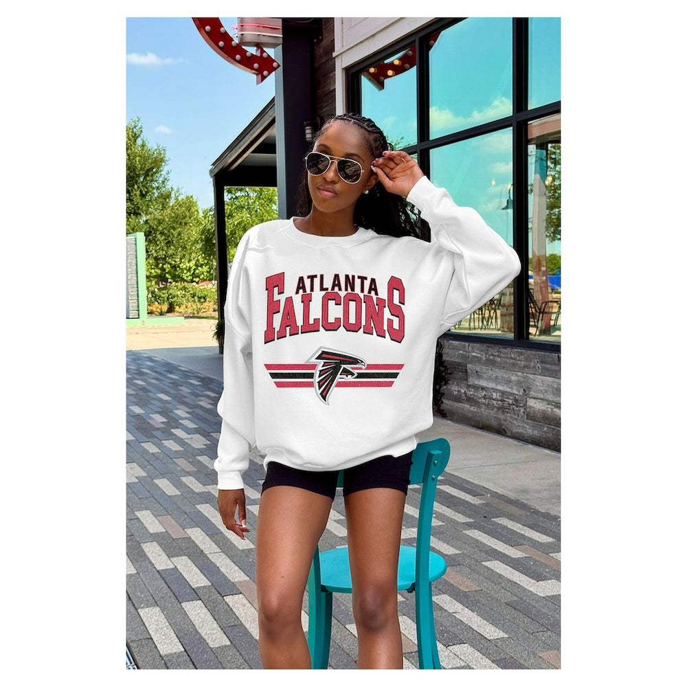 Atlanta Falcons Gameday Couture Women's Swift Strike Premium Oversized Fleece Pullover Sweatshirt | NFL On sale