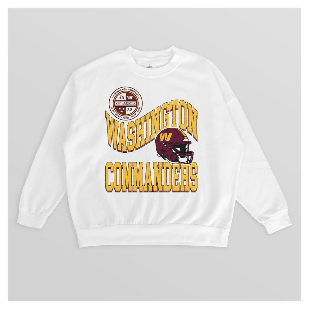 Washington Commanders Gameday Couture Women's Oversized Hard Earned Premium Fleece Pullover Sweatshirt | NFL New