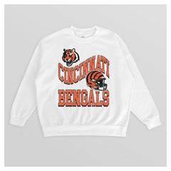 Cincinnati Bengals Gameday Couture Women's Oversized Hard Earned Premium Fleece Pullover Sweatshirt | NFL Online