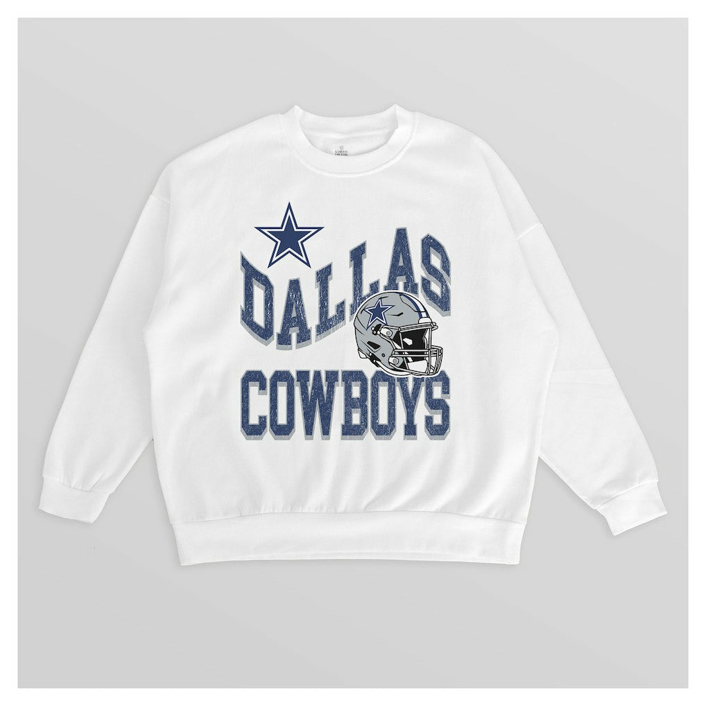 Dallas Cowboys Gameday Couture Women's Oversized Hard Earned Premium Fleece Pullover Sweatshirt | NFL Discount