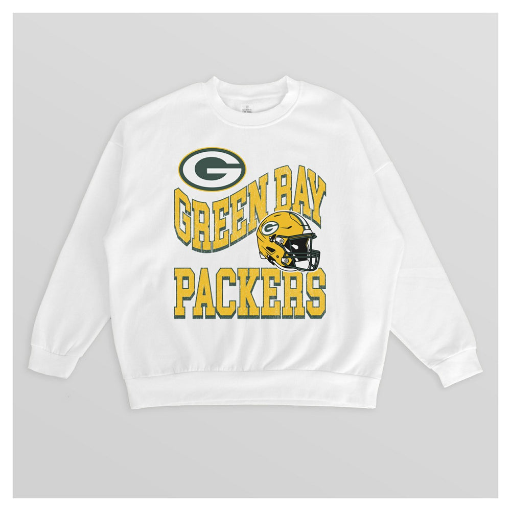 Green Bay Packers Gameday Couture Women's Oversized Hard Earned Premium Fleece Pullover Sweatshirt | NFL US