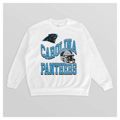 Carolina Panthers Gameday Couture Women's Oversized Hard Earned Premium Fleece Pullover Sweatshirt | NFL Hot