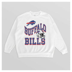 Buffalo Bills Gameday Couture Women's Oversized Hard Earned Premium Fleece Pullover Sweatshirt | NFL New