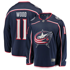 Miles Wood Columbus Blue Jackets Fanatics Home Breakaway Jersey -  NHL Jerseys