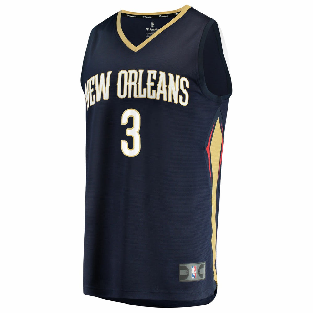 Navy Jordan Poole New Orleans Pelicans Fast Break Replica Jersey | NBA