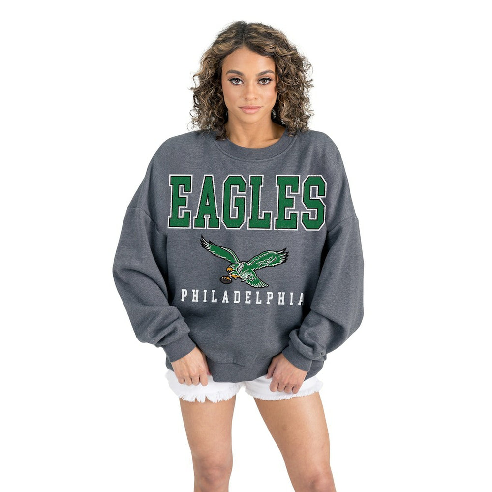 Philadelphia Eagles Gameday Couture Women's Bring Your Energy Oversized Premium Fleece Pullover Sweatshirt | NFL On sale