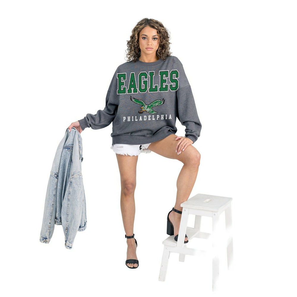 Philadelphia Eagles Gameday Couture Women's Bring Your Energy Oversized Premium Fleece Pullover Sweatshirt | NFL On sale
