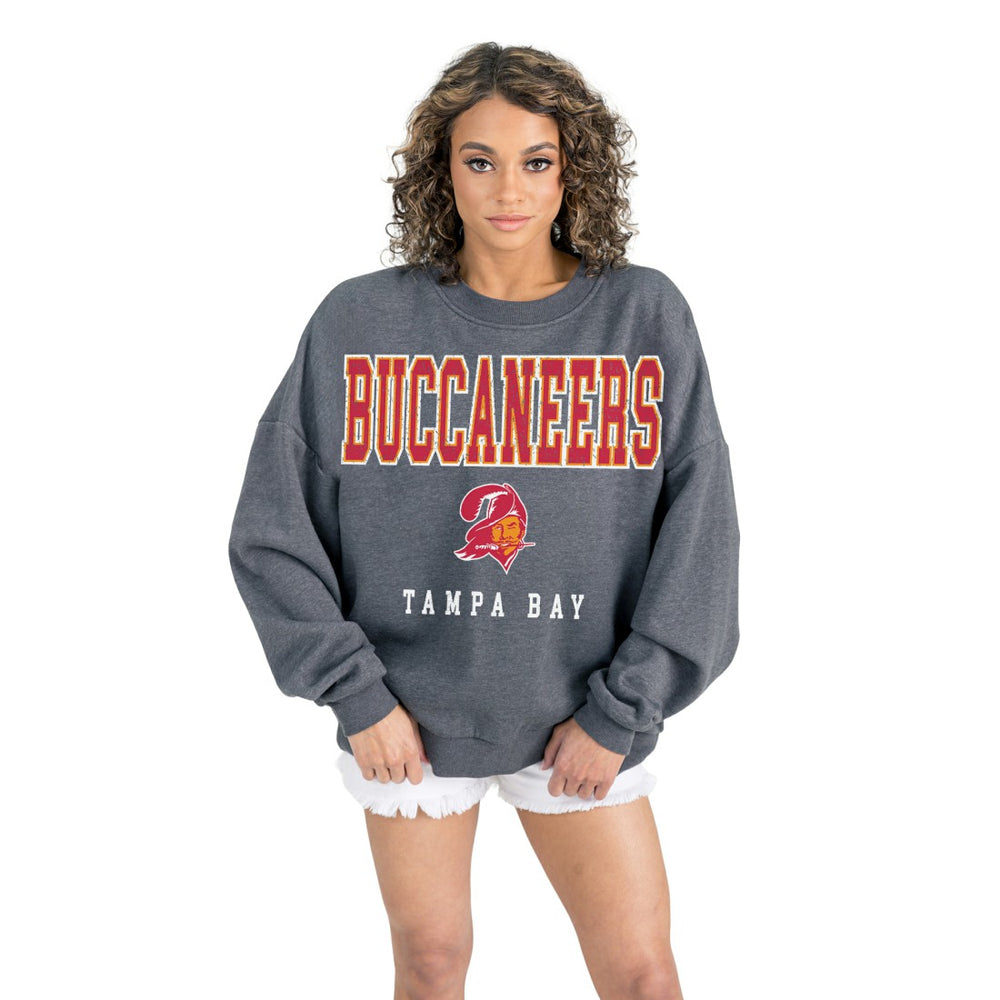 Tampa Bay Buccaneers Gameday Couture Women's Bring Your Energy Oversized Premium Fleece Pullover Sweatshirt | NFL Online
