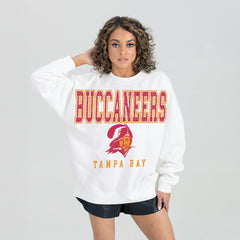 Tampa Bay Buccaneers Gameday Couture Women's Classic Sunday Drives Oversized Premium Fleece Pullover Sweatshirt | NFL Sale
