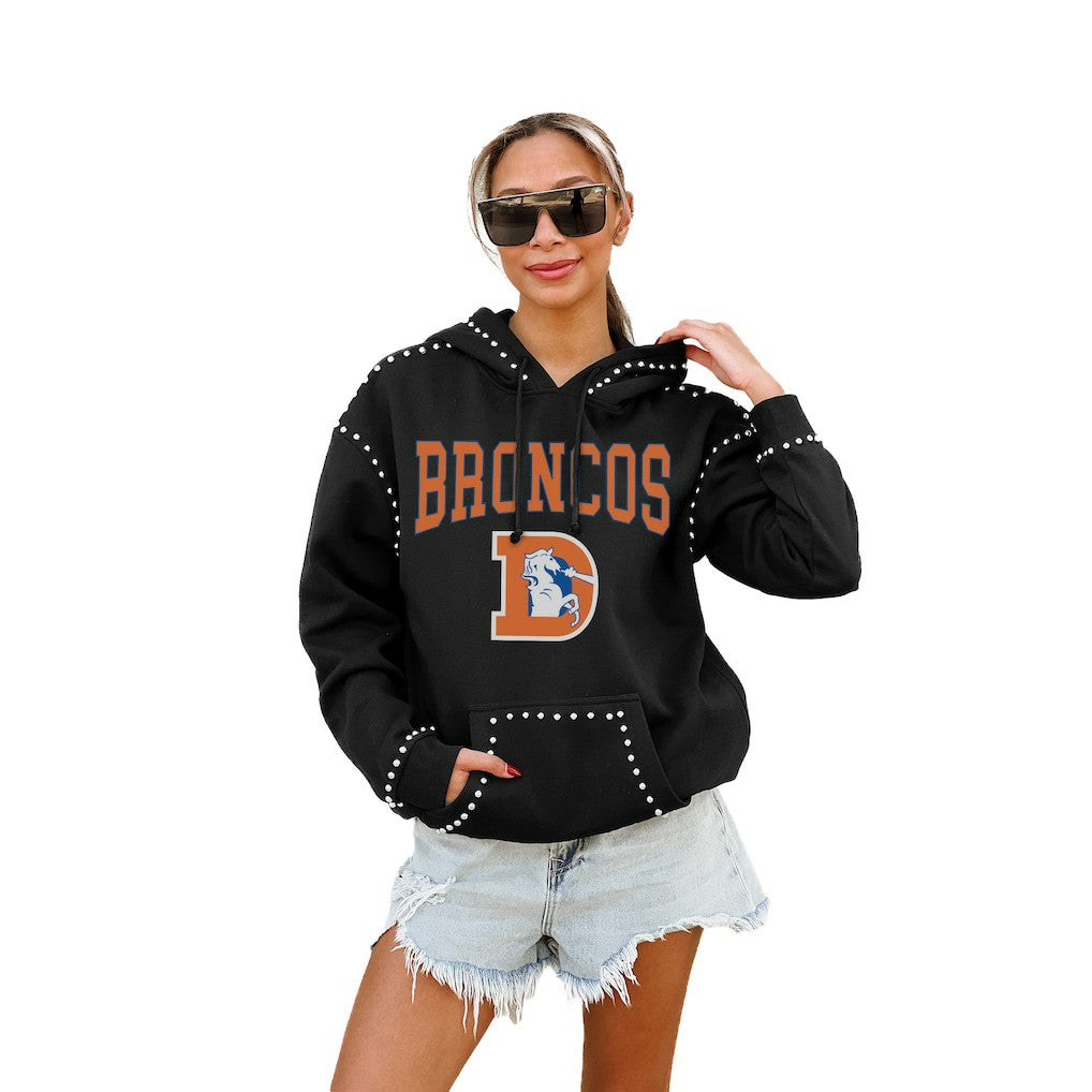 Denver Broncos Gameday Couture Women's Studded Pullover Hoodie | NFL Outlet