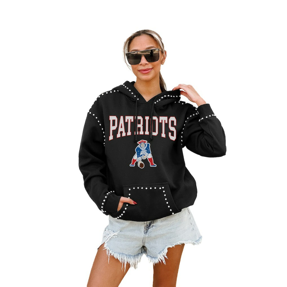 New England Patriots Gameday Couture Women's Studded Pullover Hoodie | NFL New
