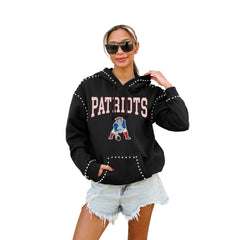 New England Patriots Gameday Couture Women's Studded Pullover Hoodie | NFL New