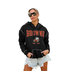 Cleveland Browns Gameday Couture Women's Studded Pullover Hoodie | NFL On sale