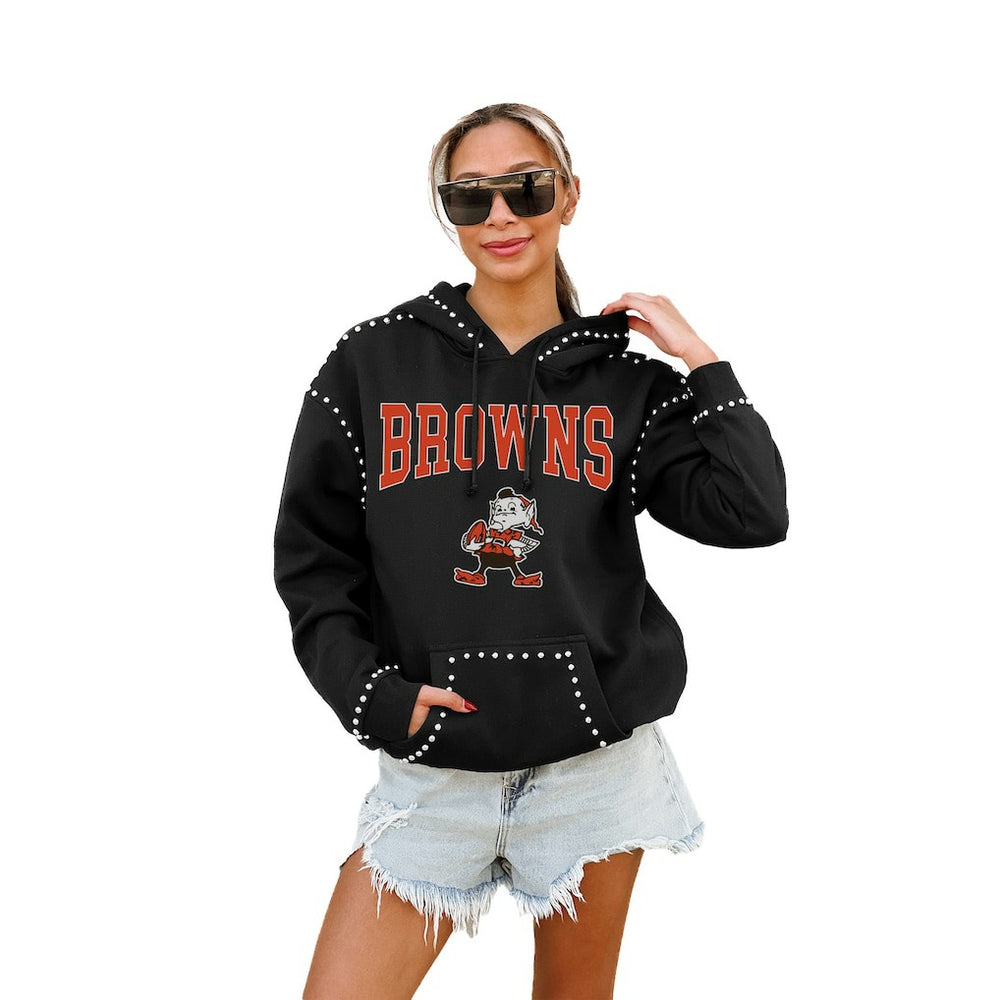 Cleveland Browns Gameday Couture Women's Studded Pullover Hoodie | NFL On sale