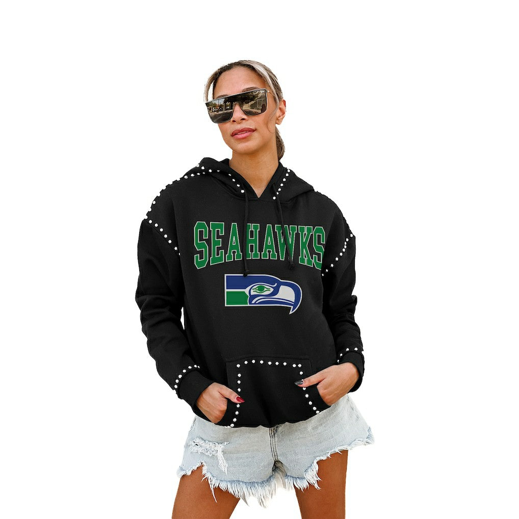 Seattle Seahawks Gameday Couture Women's Studded Pullover Hoodie | NFL On sale