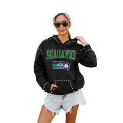 Seattle Seahawks Gameday Couture Women's Studded Pullover Hoodie | NFL On sale