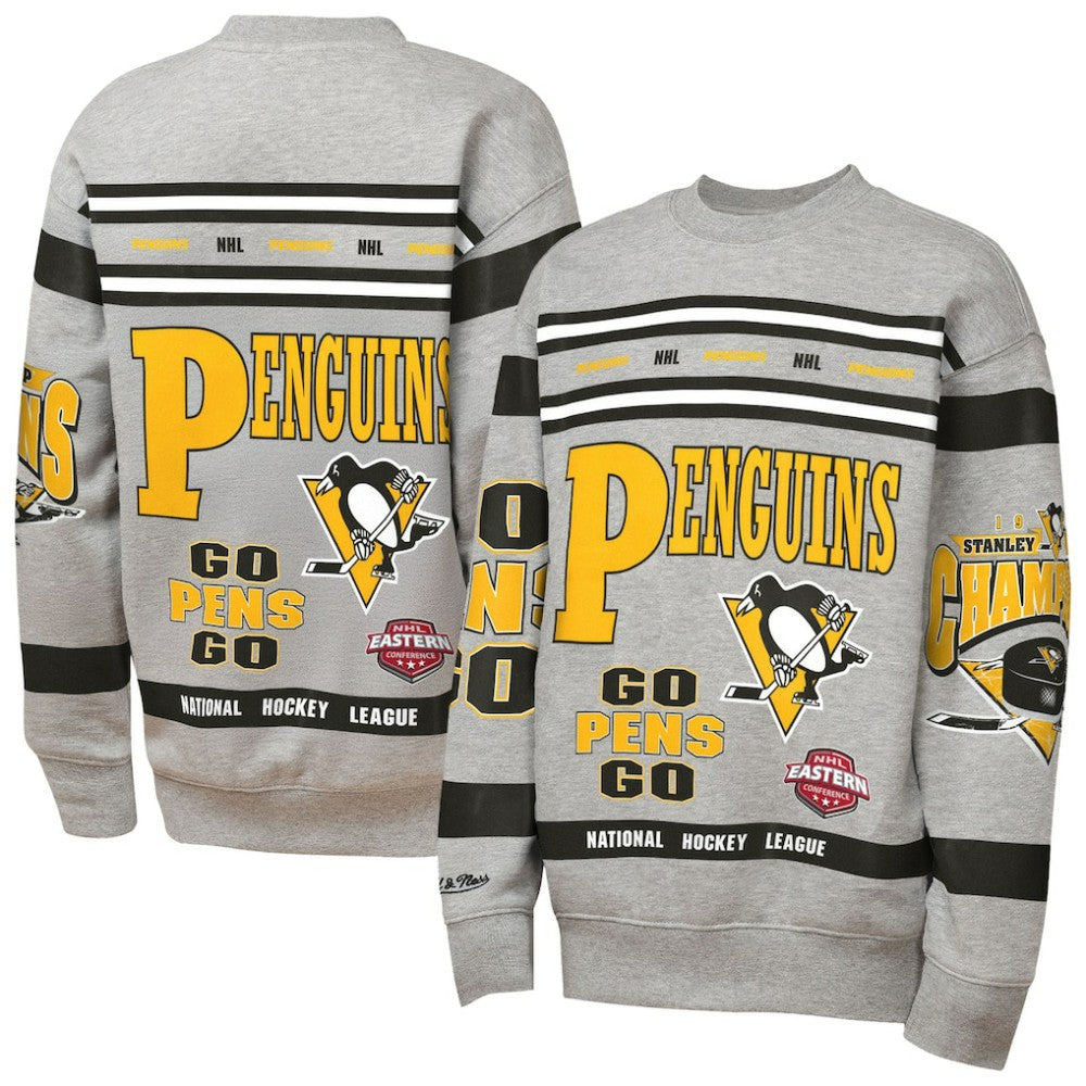 Pittsburgh Penguins Mitchell & Ness Youth Allover Print Fleece Crewneck Sweatshirt -  NHL Sweatshirts