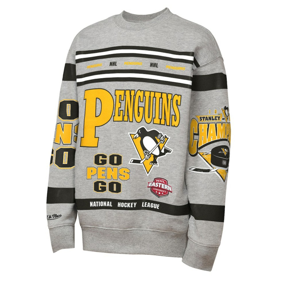 Pittsburgh Penguins Mitchell & Ness Youth Allover Print Fleece Crewneck Sweatshirt -  NHL Sweatshirts