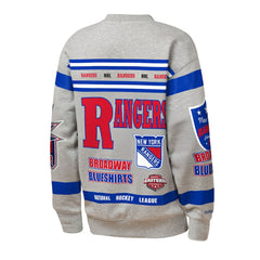New York Rangers Mitchell & Ness Youth Allover Print Fleece Crewneck Sweatshirt -  NHL Sweatshirts
