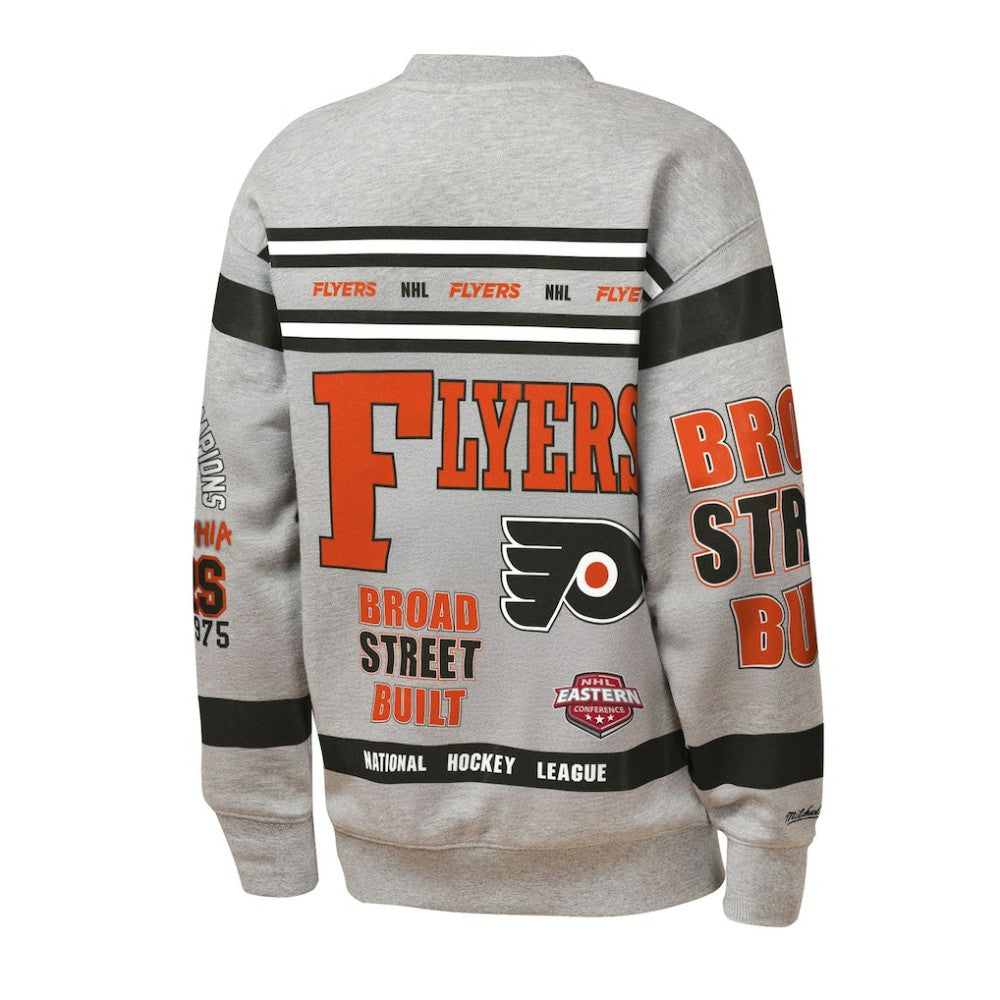 Philadelphia Flyers Mitchell & Ness Youth Allover Print Fleece Crewneck Sweatshirt -  NHL Sweatshirts