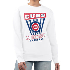 Chicago Cubs Starter Women's Poster Print Team Fleece Pullover Sweatshirt - MLB Pullover