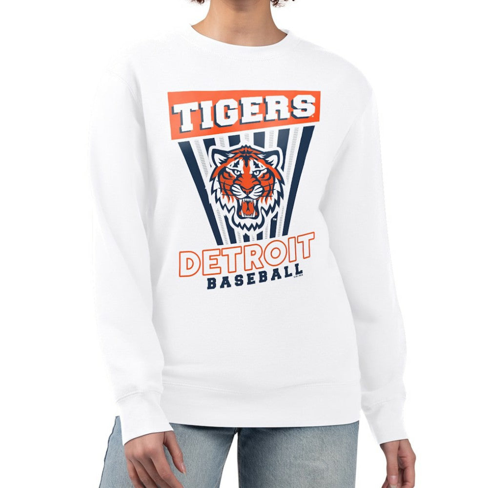 Detroit Tigers Starter Women's Poster Print Team Fleece Pullover Sweatshirt - MLB Pullover